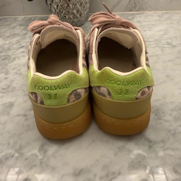 Coolway Goal Sneaker Women’s US 7 Leopard Print Lime Green Gum Sole - Picture 4 of 7